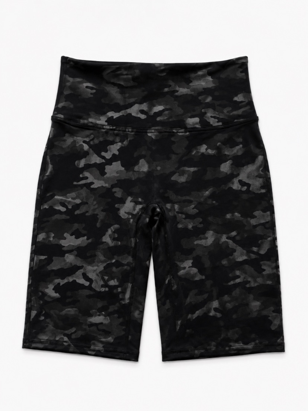 Spanx Women's Biker Shorts Camouflage Black iridescent Athletic Stretch Small